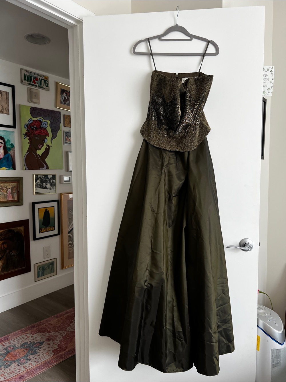 Lillie Rubin Green Evening Dress